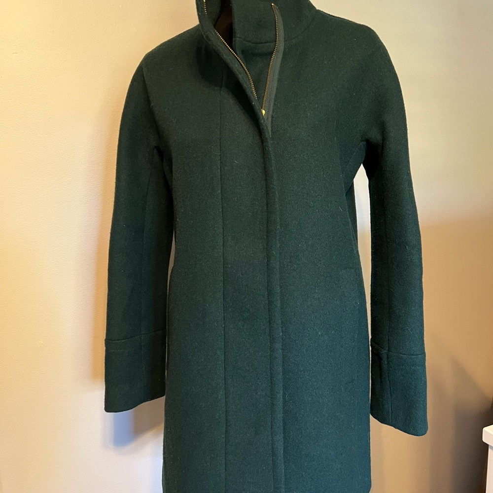 J. Crew Dark Green Trench Coat